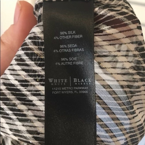 NWT White House Black Market Silk Sheer Blouse - Picture 10 of 12